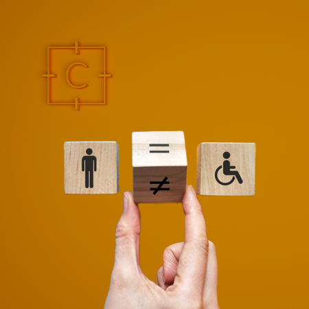 Cube présentant l'accessibilité aux personnes en situation de handicap